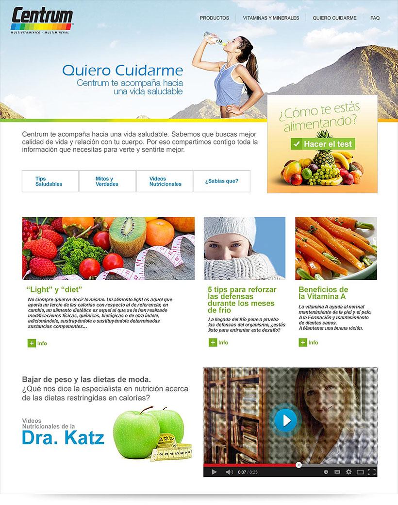 Internal web page