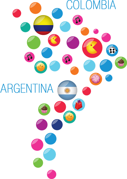 Mapa latinoamérico de pins