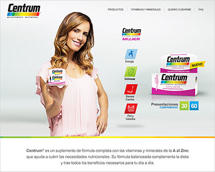 Página interna de la web